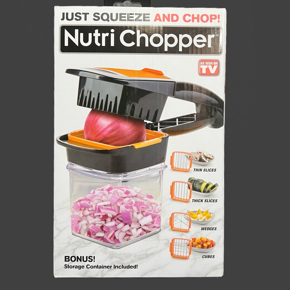 Nutri Chopper Vegetable Slicer that Chops, Cubes and Wedges, As Seen on TV